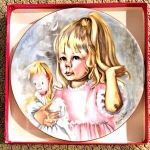 Limoges France 1976 Mothers Day Plate | Pinky & Baby with Original Box